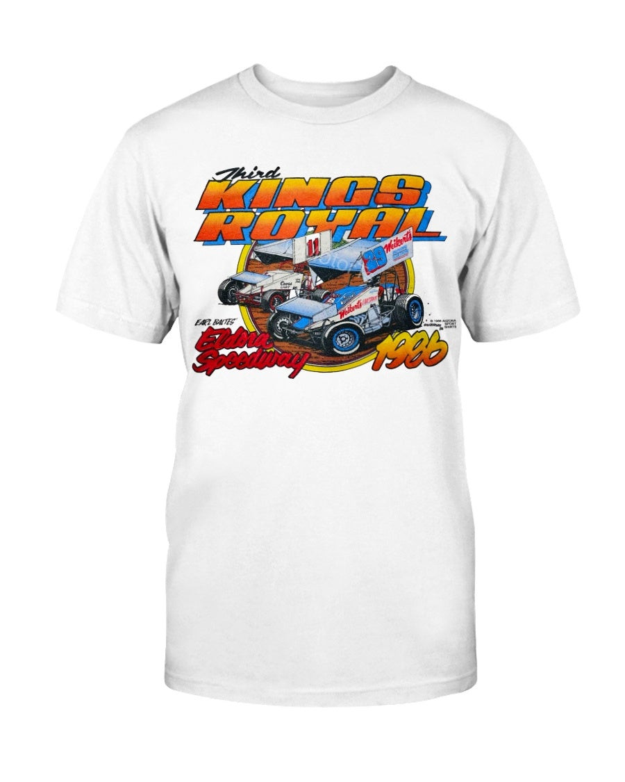 Vintage 1986 3Rd Annual Kings Royal S Car Event Tee Eldora Speedway T Shirt 090821