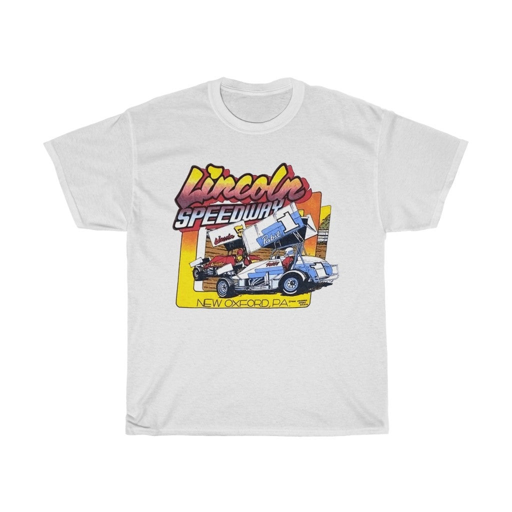 Vintage 1986 Lincoln Speedway Racing Unisex Heavy Cotton Tee 211020