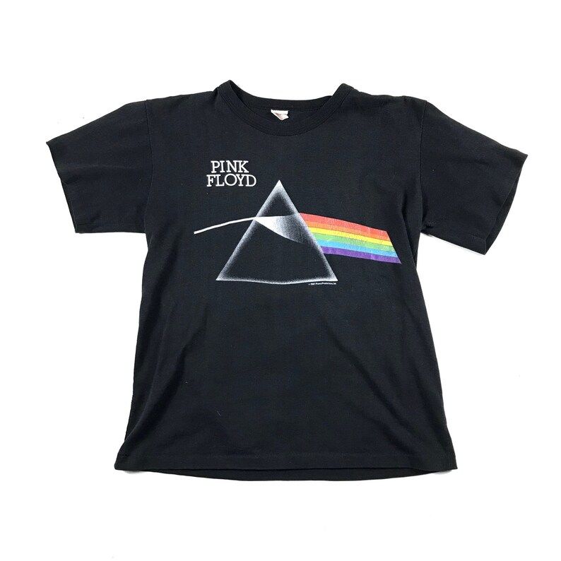 Vintage 1987 Pink Floyd T Shirt Dark Side Of The Moon Tour Fits Small 80S Single Stitch