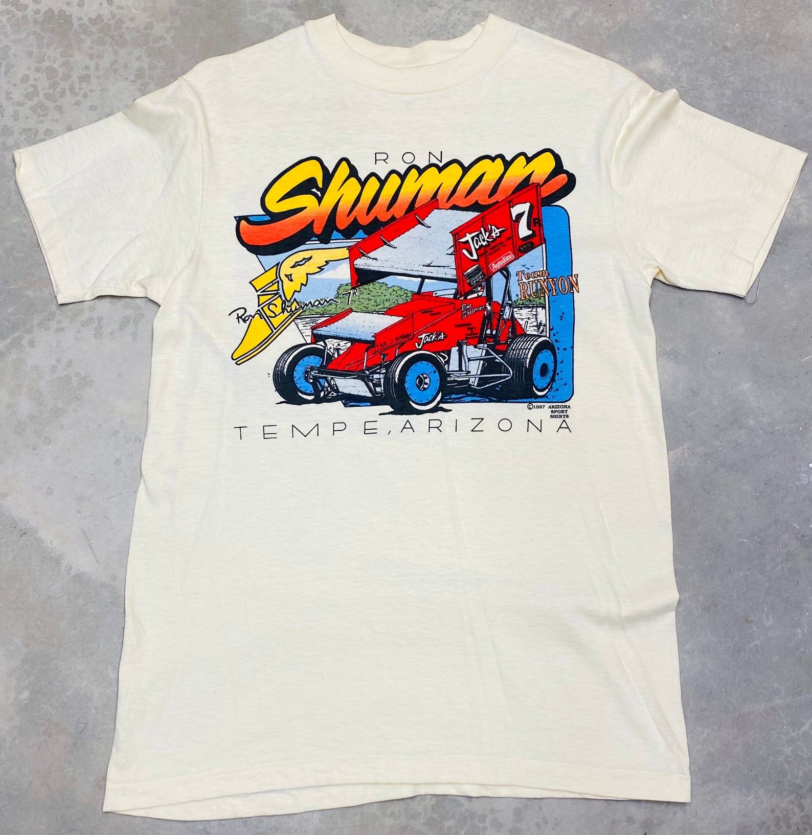 Vintage 1987 Ron Shuman / Jack Runyon S Car Tee -