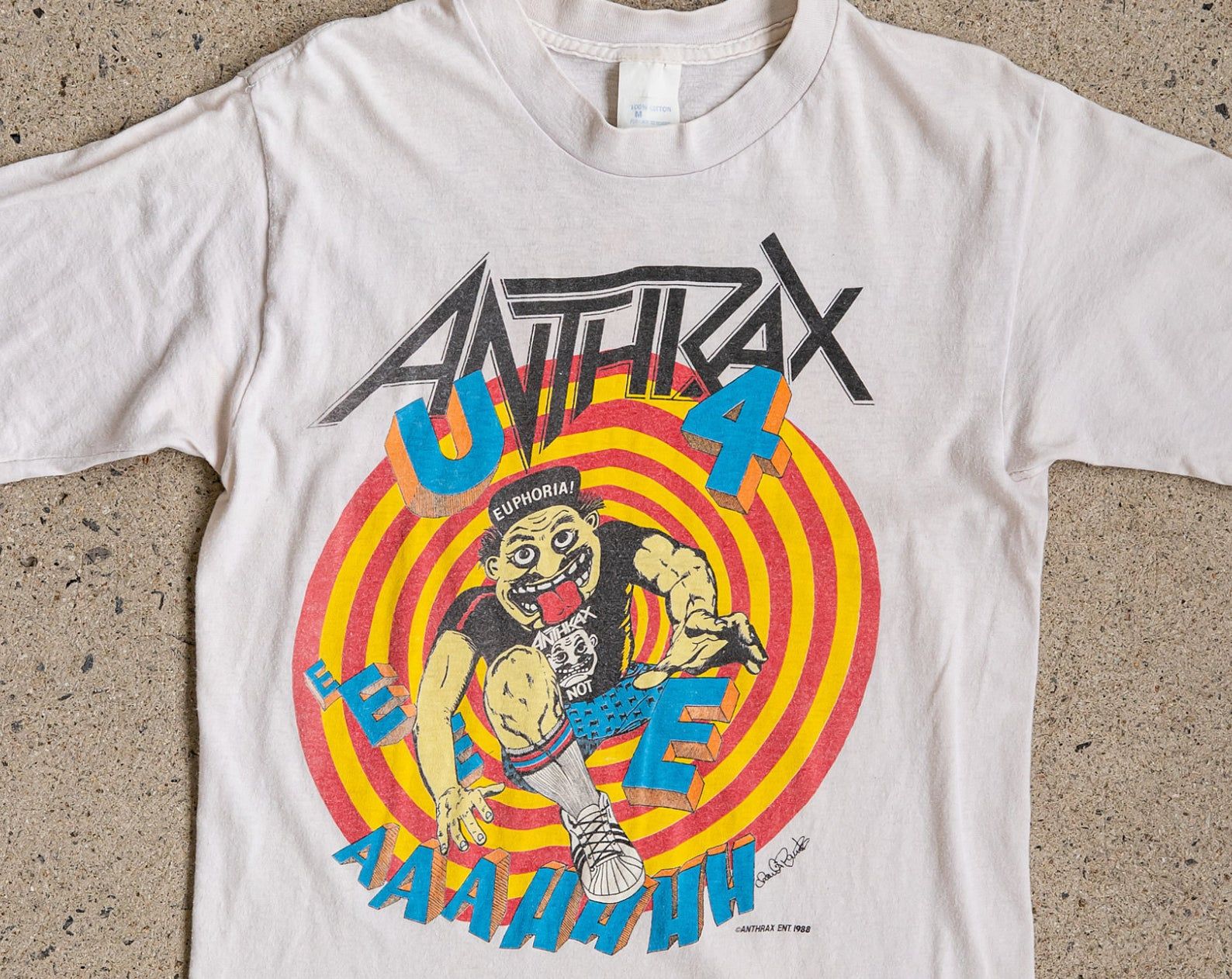 Vintage 1988 Anthrax - Step Inside The Road To Euphoria American Tour T-Shirt