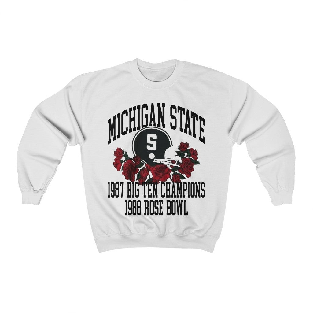 Vintage 1988 Champion Michigan State Rose Bowl Sweatshirt 211125