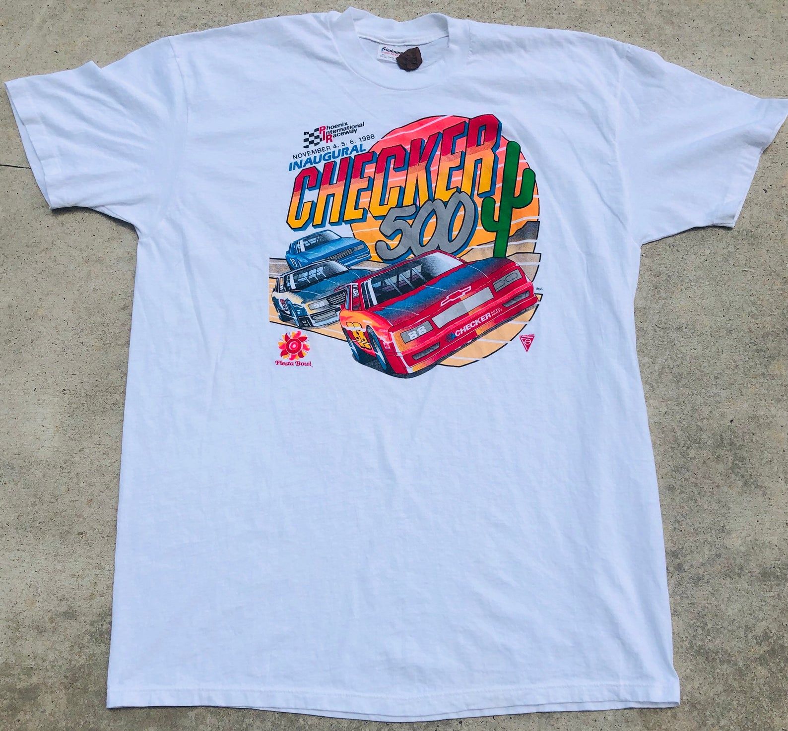 Vintage 1988 Inagural Checker Auto Parts 500 Phoenix International Raceway Event Tee -