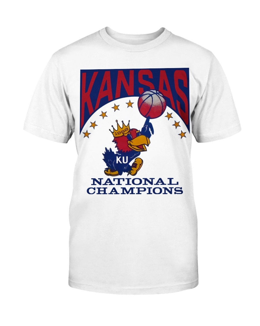 Vintage 1988 Kansas Jayhawks Basketball T Shirt 211125