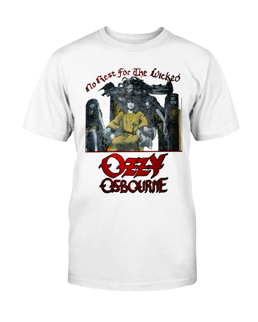 Vintage 1988 Ozzy Osbourne Anthrax No Rest For The Wicked Tour Concert T Shirt 211214