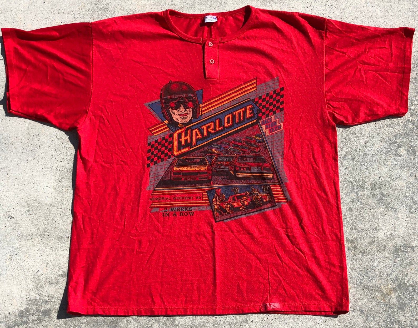 Vintage 1989 Charlotte Motor Speedway Racing Tee