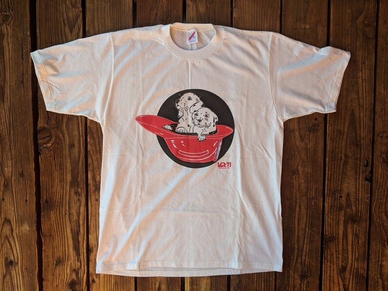 Vintage 1989 Donation Dalmation Firemans Hat Tee