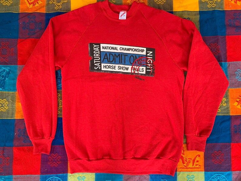 Vintage 1989 Horse Show Finals Crewneck Sweatshirt Arge