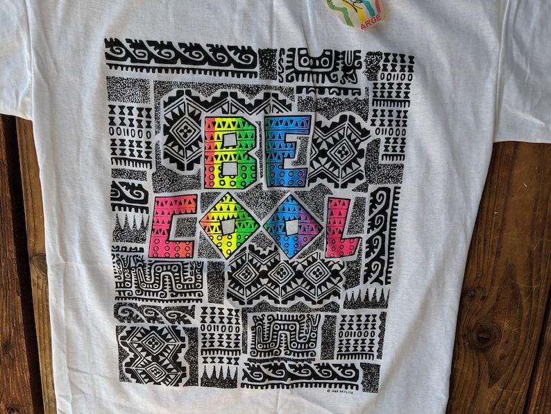 Vintage 1989 Nwt Be Cool Graphic Tee