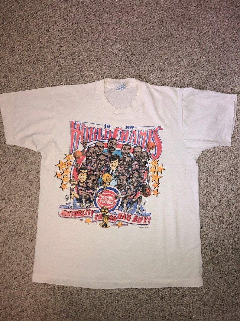 Vintage 1989 Pistons Bad Boys Championship T Shirt