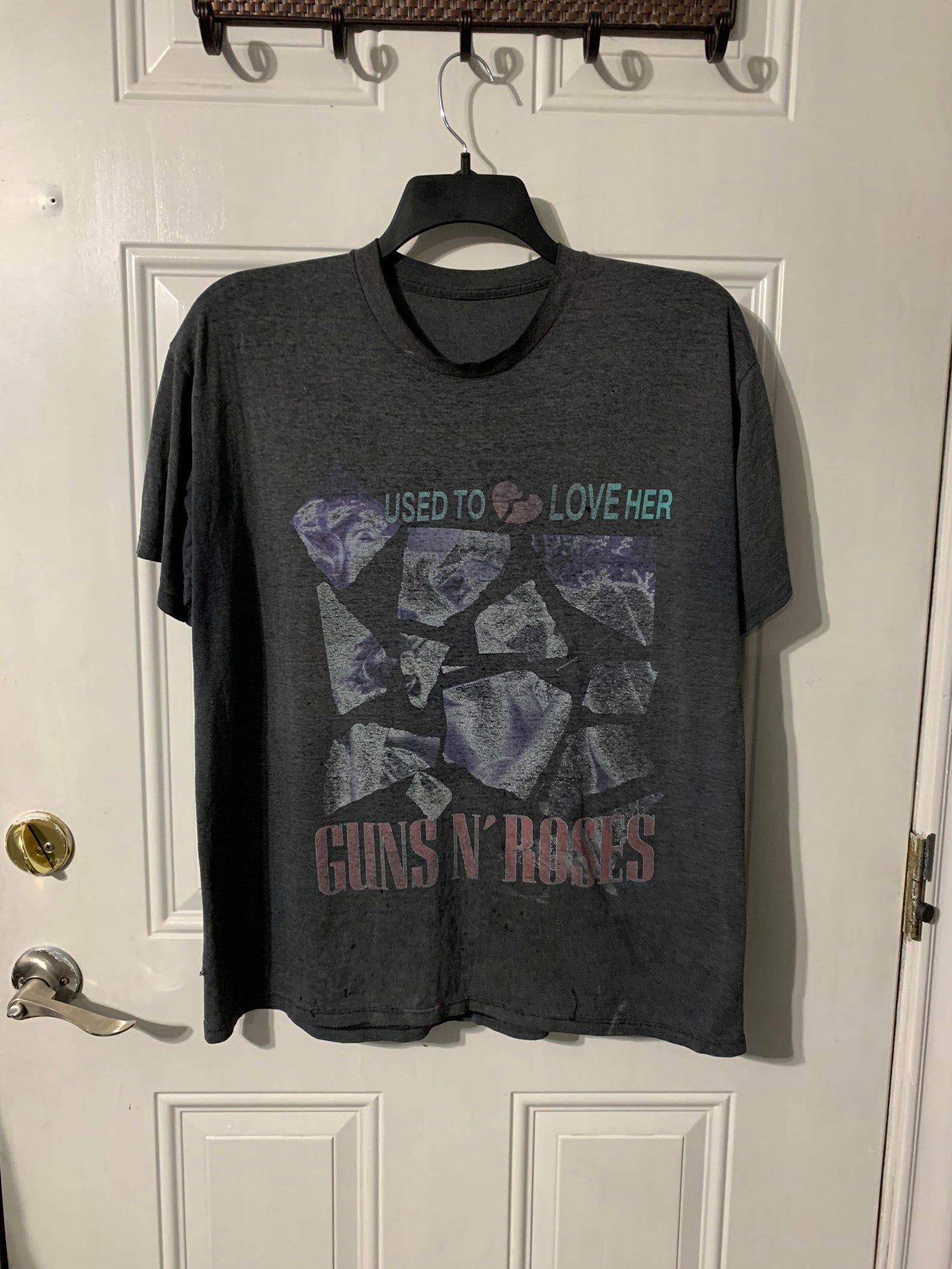 Vintage 1989 Rare Guns And Roses Concert Tour T-Shirt Used To Love Her L