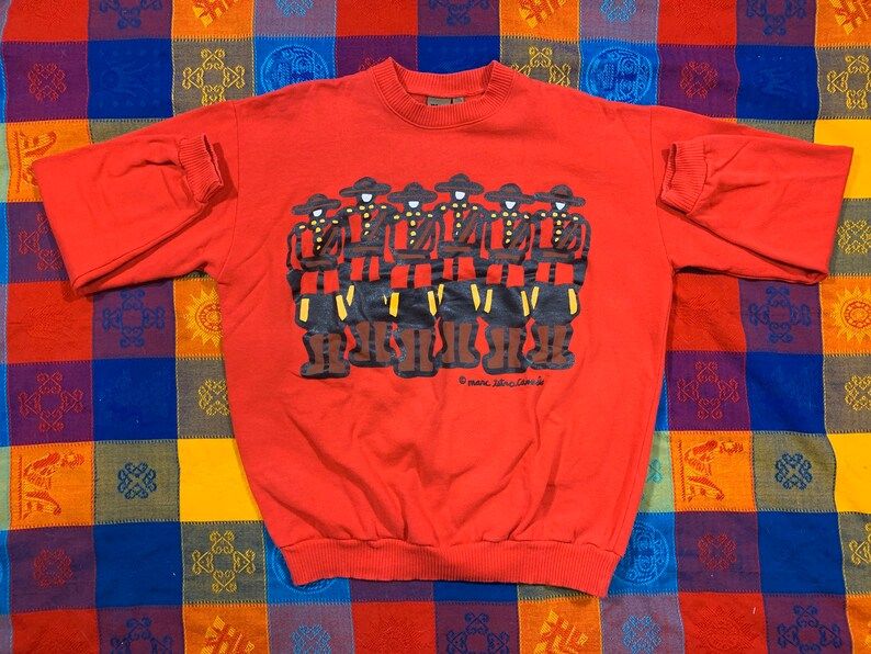 Vintage 1990 90S Royal Canadian Mounted Police Canadian Mountie Crewneck Sweatshirt One