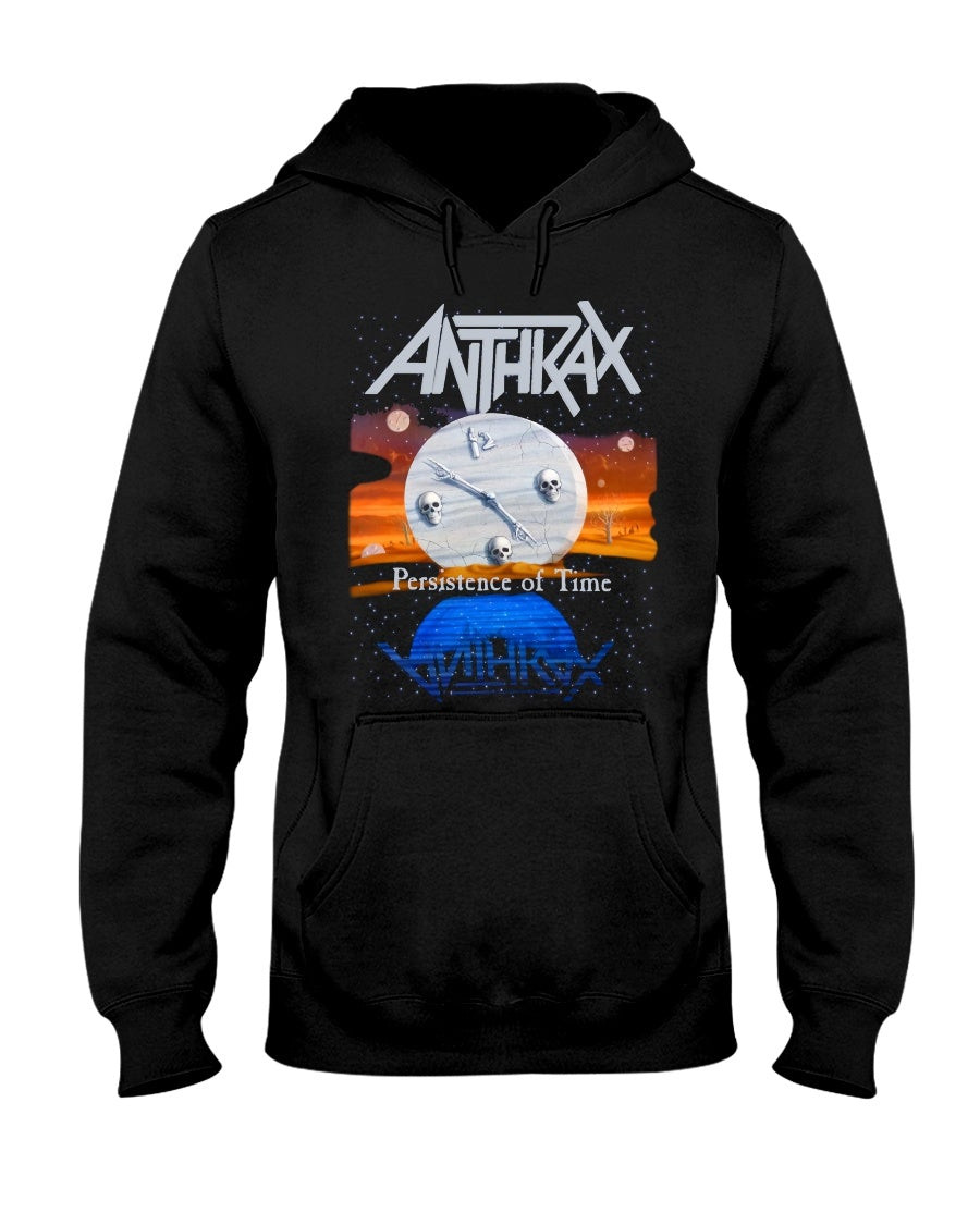 Vintage 1990 Anthrax Heavy Metal Band Persistence Of Time Album Tour Hoodie 072721