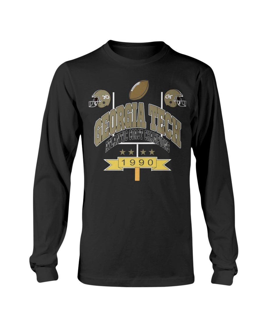 Vintage 1990 Georgia Tech Football Long Sleeve T Shirt 062421