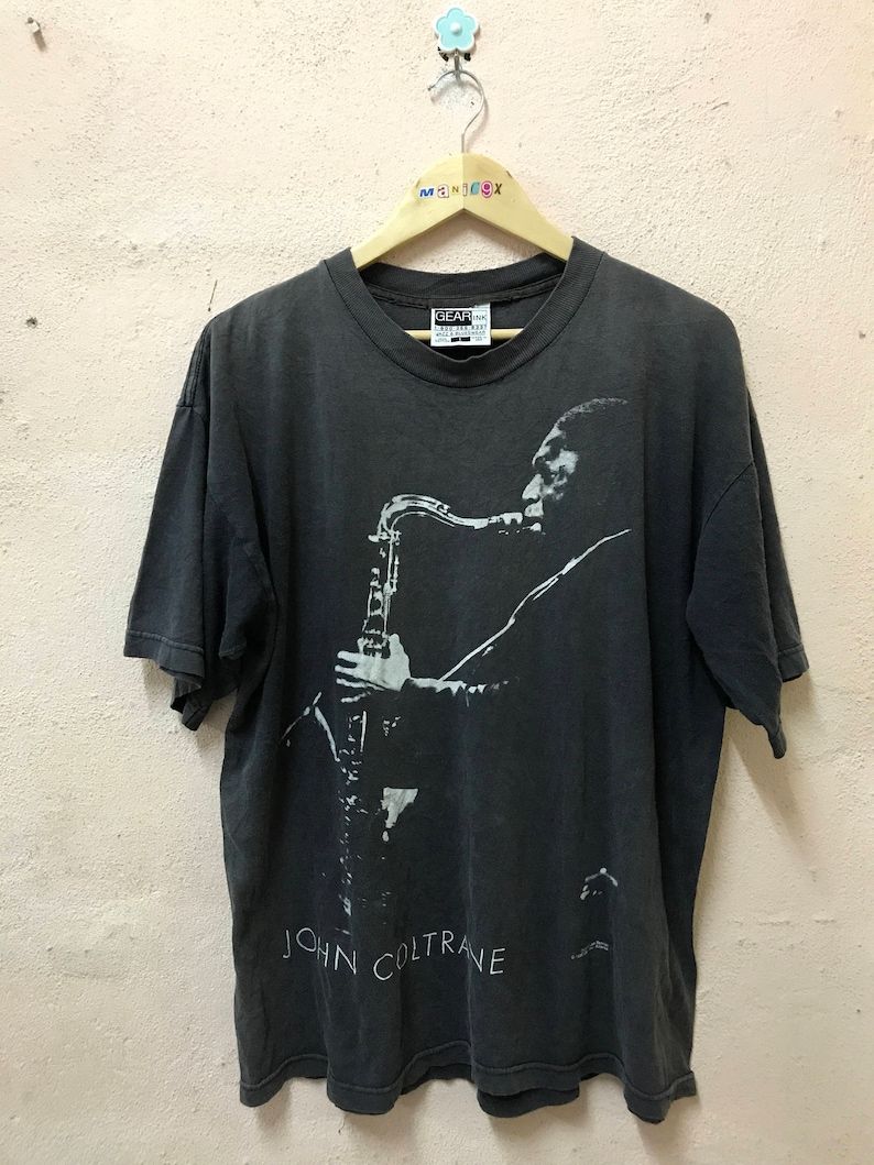 Vintage 1990 John Coltrane American Jazz Saxophonist Tshirt Bluesjazz