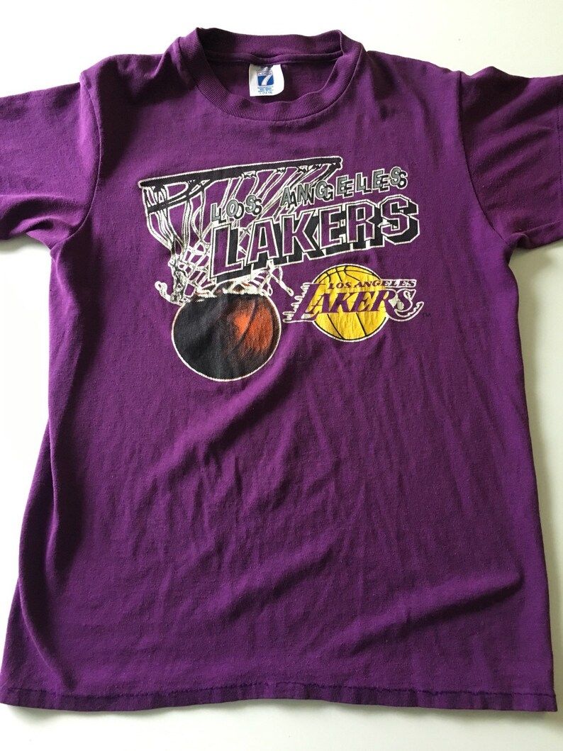 Vintage 1990 Los Angeles Lakers Basketball T Shirt