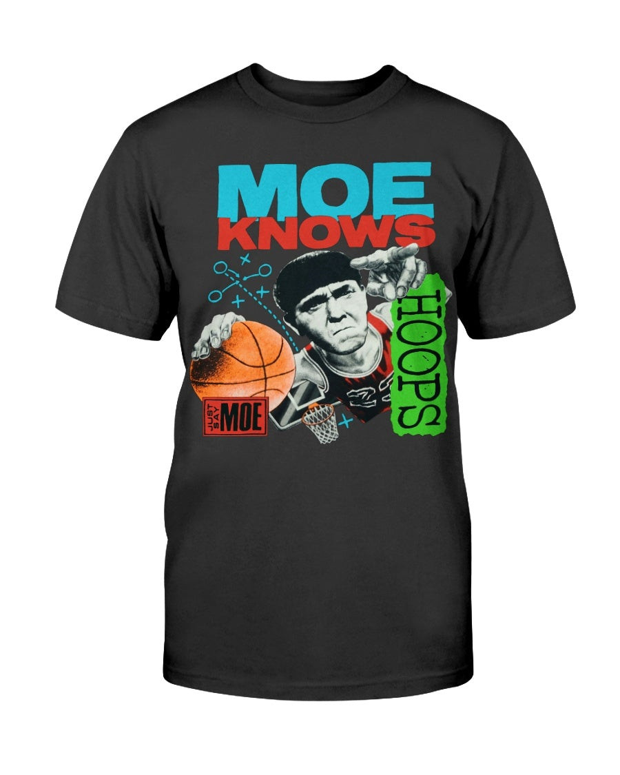 Vintage 1990 Moe Knows Hoops Just Say Moe T Shirt 081221