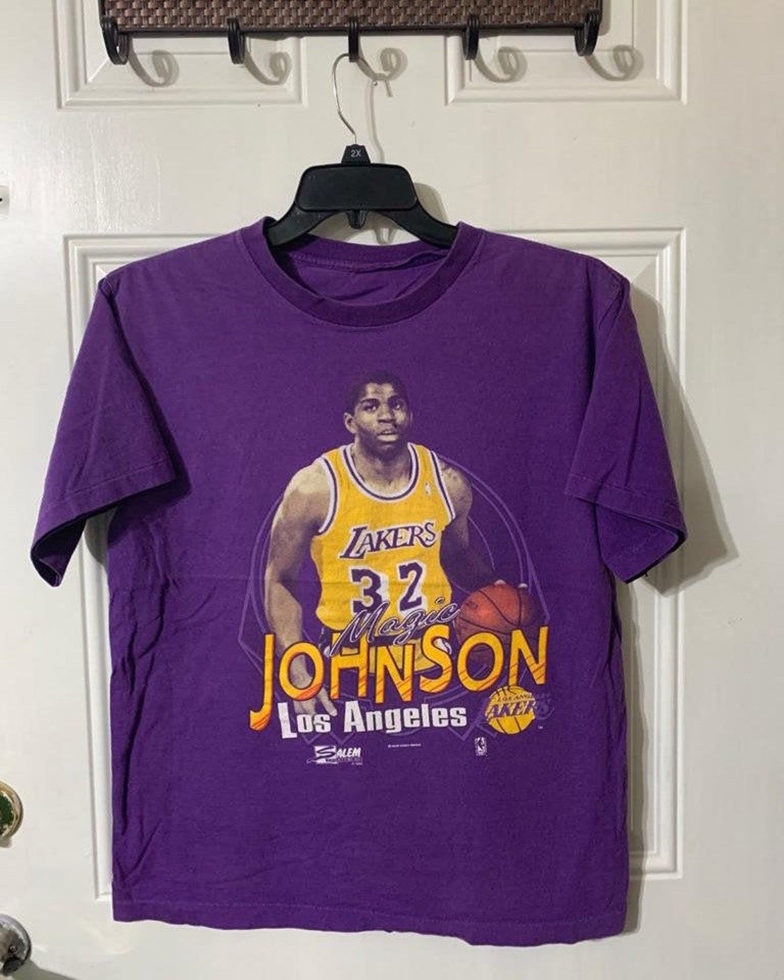 Vintage 1990 Nba Magic Johnson T-Shirt By M Sport Wear M-L