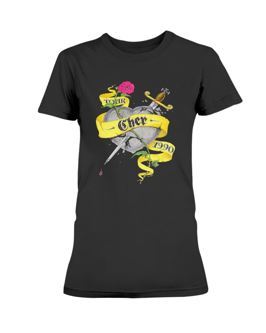 Vintage 1990 Never Washed Worn Cher Heart Of Stone Ladies T Shirt 211216