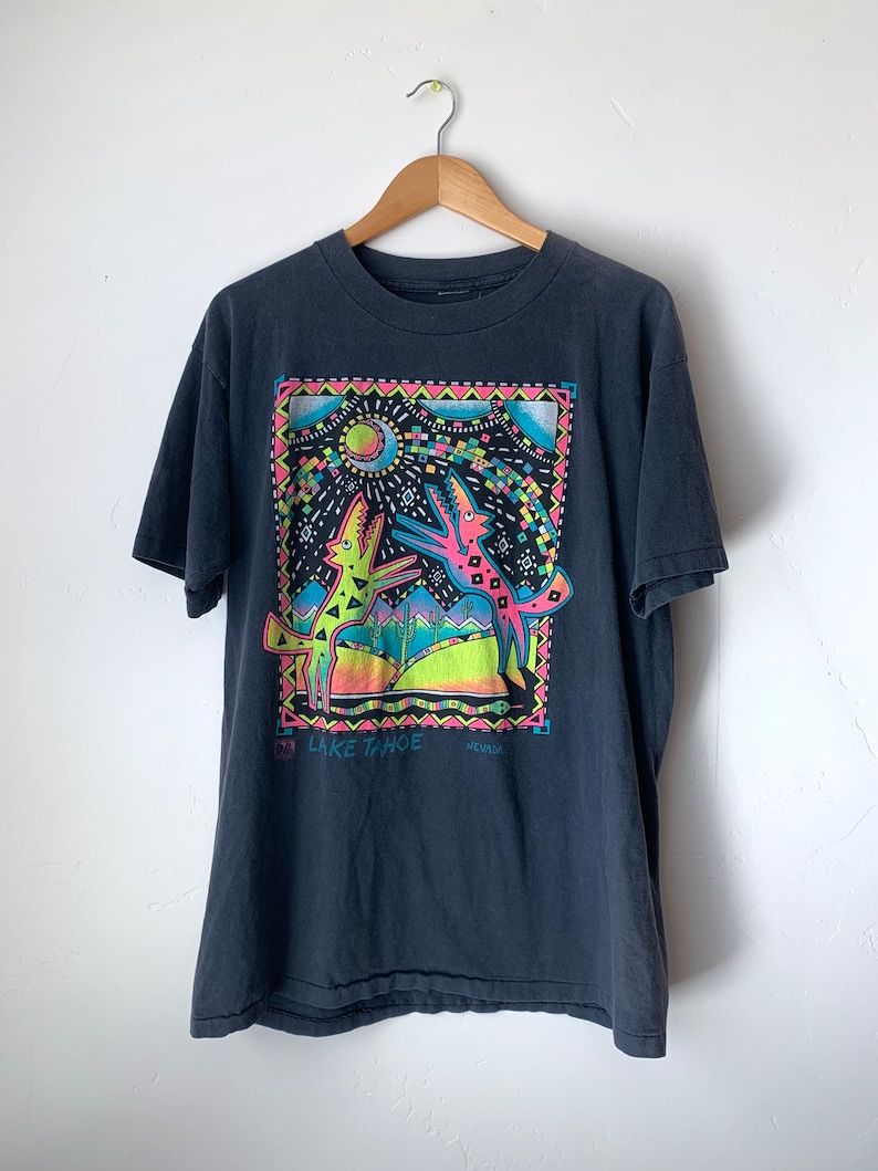 Vintage 1990 Tourism Lake Tahoe Souvenir T Shirt