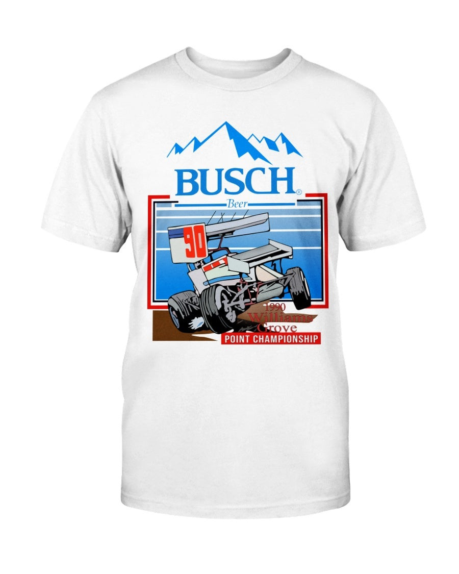 Vintage 1990 Williams Grove Speedway Busch Beer 410 Sprint Car Championship T Shirt 211011