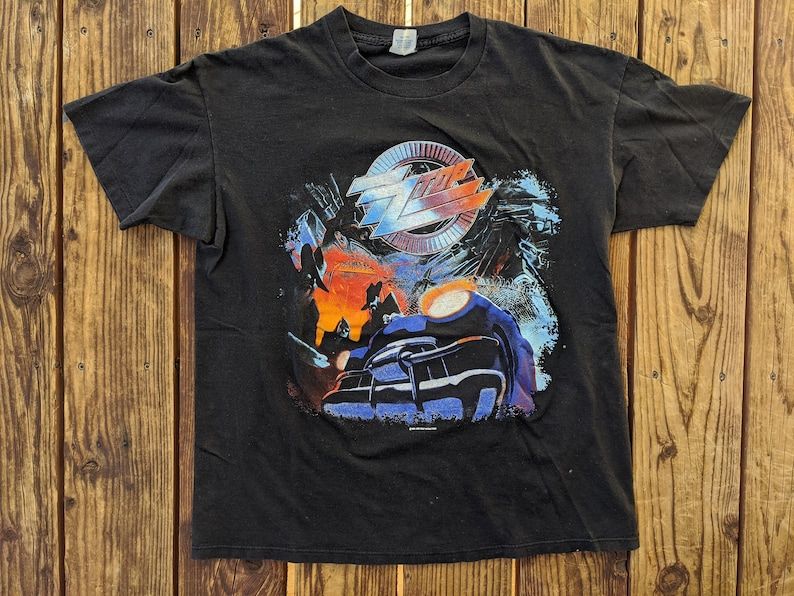 Vintage 1990 Zz Top Recycler World Tour Single Stitch Tee vintage 1990 zz top recycler world tour single stitch tee tllsc
