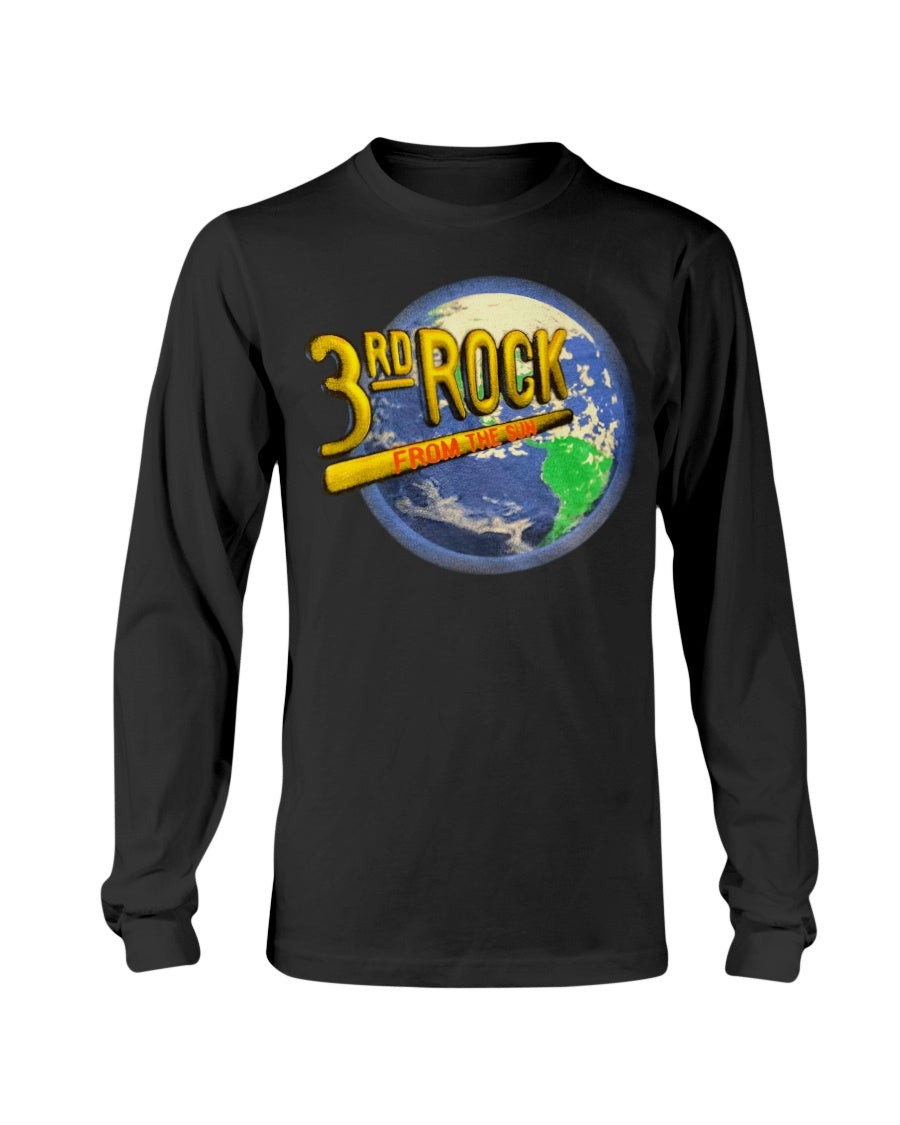 Vintage 1990S 3Rd Rock From The Sun Black Tv Show Graphic Long Sleeve T Shirt 211027