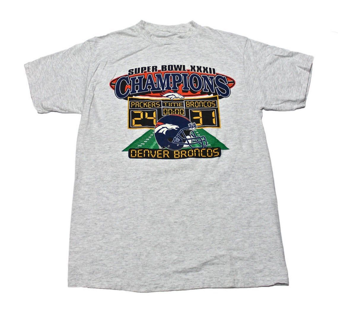 Vintage 1990s 90s 1998 NFL Super Bowl XXXII Denver Broncos vs Green Bay Packers Shirt