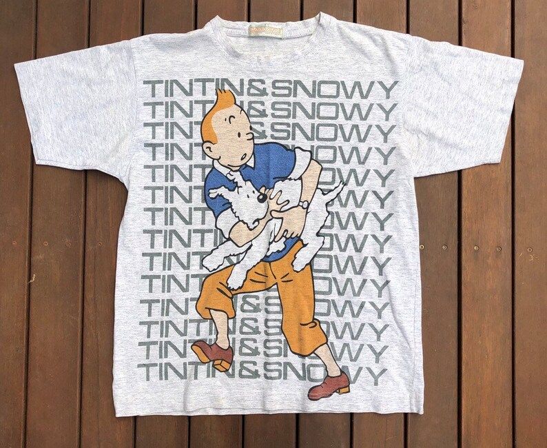 Vintage 1990S Adventures Of Tin Tin And Snowy Unisex