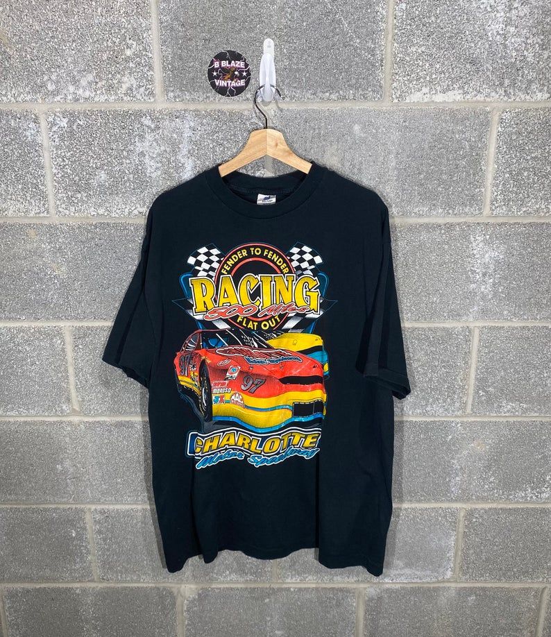 Vintage 1990S Charlotte Motor Speedway Nascar Country Racing Graphic Shirt