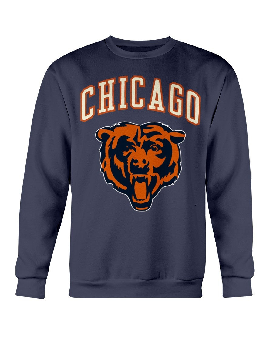 Vintage 1990S Chicago Bears Spellout Large Logo Nfl Football Pro Player Sweatshirt 211025