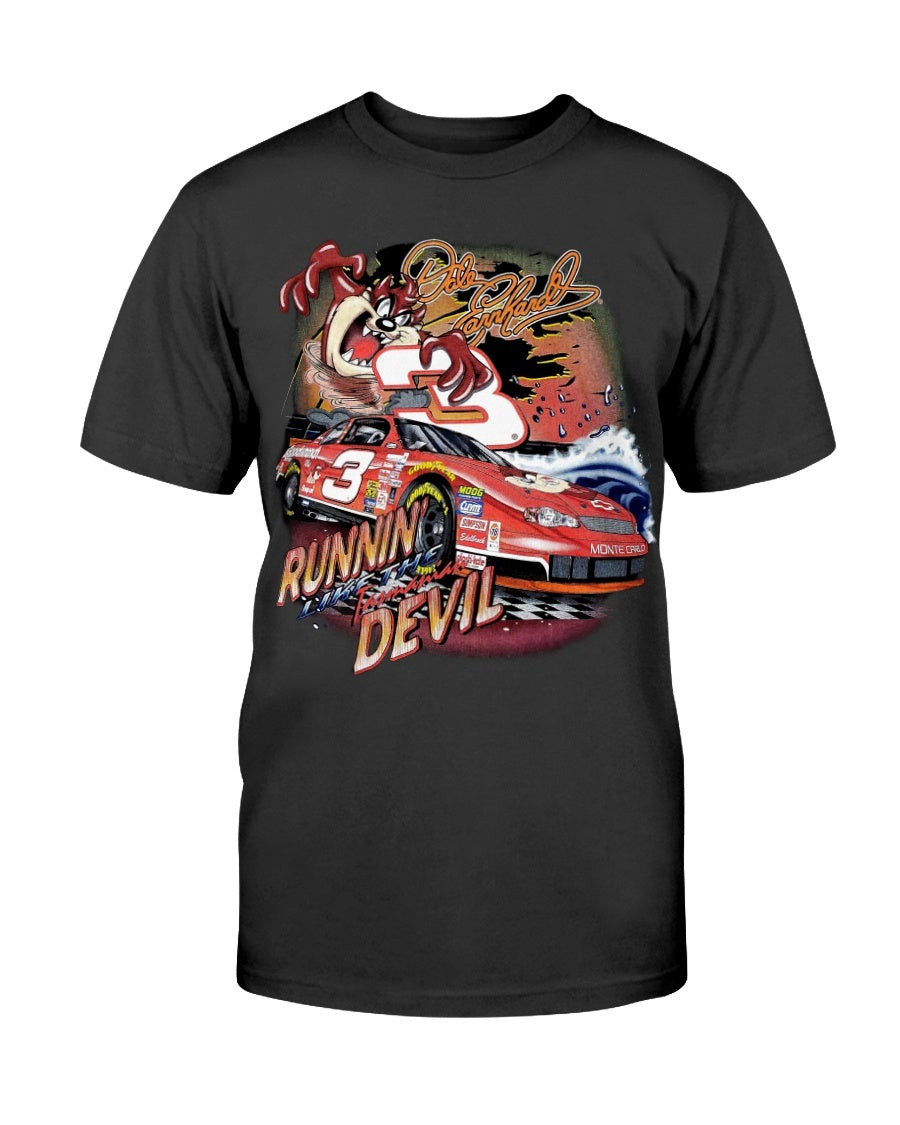 Vintage 1990S Dale Earnhardt Runnin Like The Tasmanian Devil Taz Black Nascar Racing Looney Tunes Graphic T Shirt 211205 vintage 1990s dale earnhardt runnin like the tasmanian devil taz black nascar racing looney tunes graphic t shirt 211205 j0291