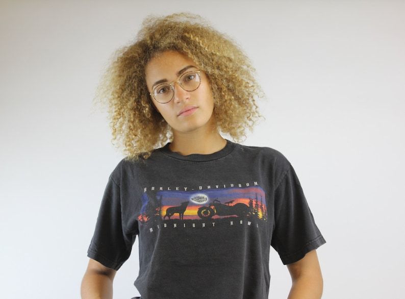 Vintage 1990S Harley Davidson Motorcyles T Shirt 90S Distressed Black Harley Biker Tee Medium Phoenix Arizona