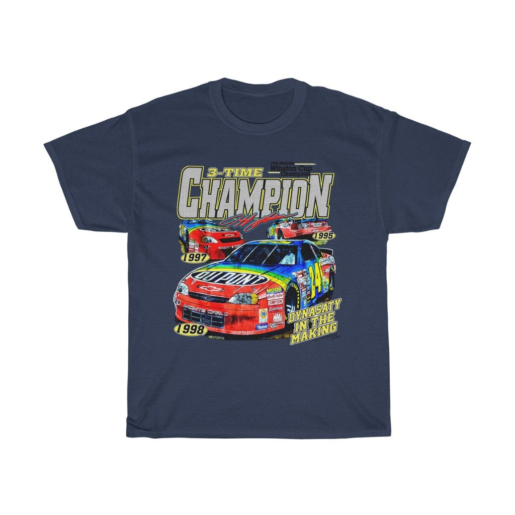 Vintage 1990S Jeff Gordon 3 Time Nascar Champion Racing Graphic Tee 211122