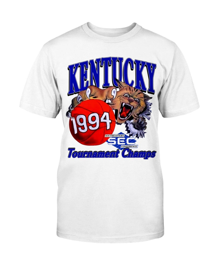 Vintage 1990S Kentucky 1992 1993 1994 Sec Tournat Champs T Shirt 210920