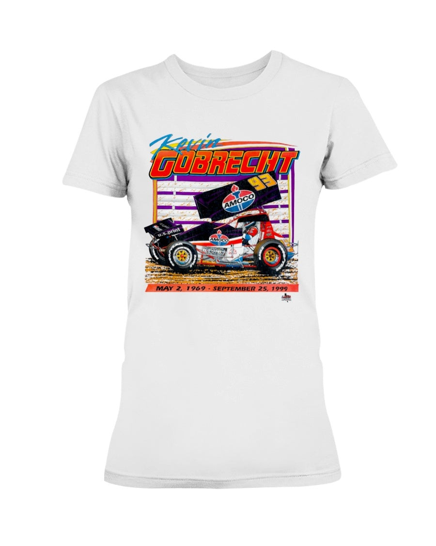 Vintage 1990S Kevin Gobrecht Sprint Car World Of Outlaws Racing Graphic Ladies T Shirt 211115