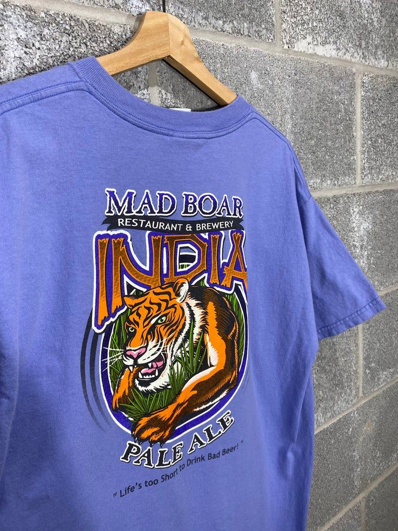 Vintage 1990S Mad Boar India Pale Ale Graphic Shirt