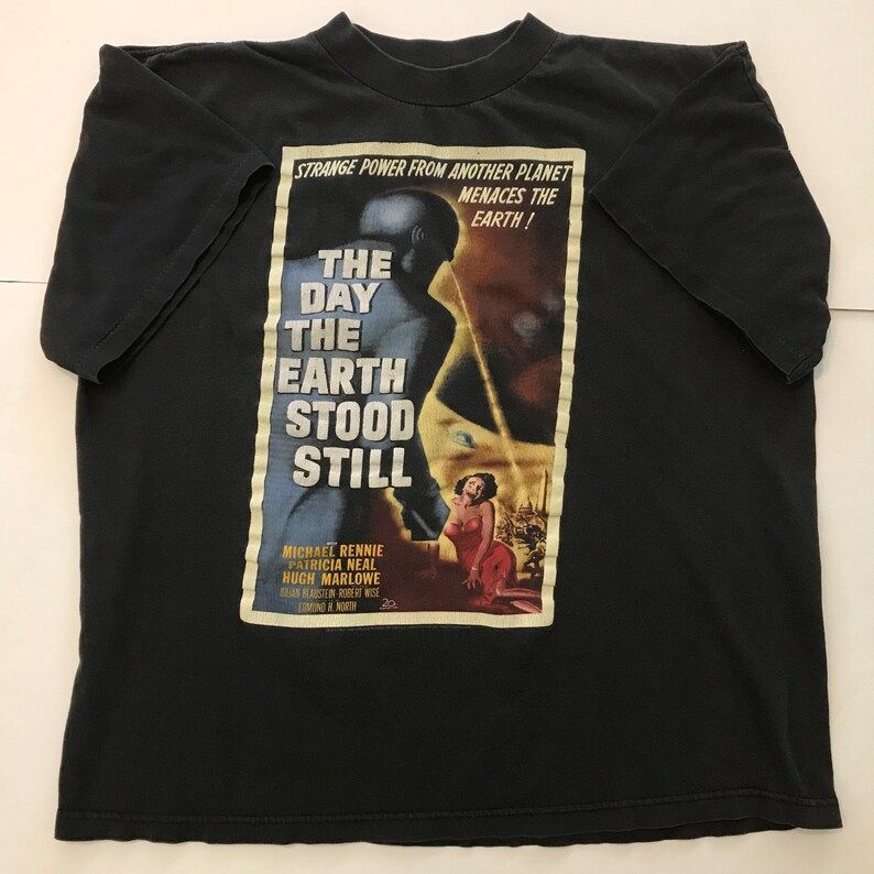 Vintage 1990S Movie Tee The Day The Earth Stood Still Mens Edium