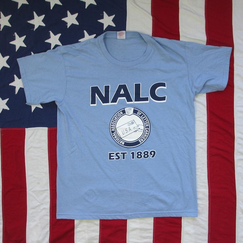 Vintage 1990S National Association Of Letter Carriers Postal Service Union T Shirt Large Windjammer Made In Usa Organized Labor Apwu