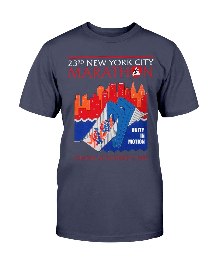 Vintage 1990S New York City Marathon Unity In Motion Graphic T Shirt 211205