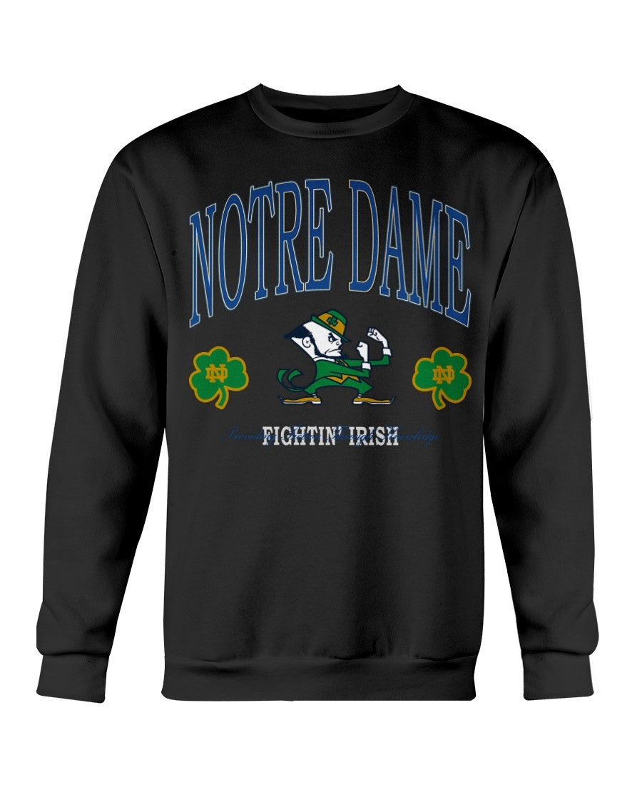 Vintage 1990S Notre Dame Fighting Irish Big Logo Graphic Sweatshirt 211005