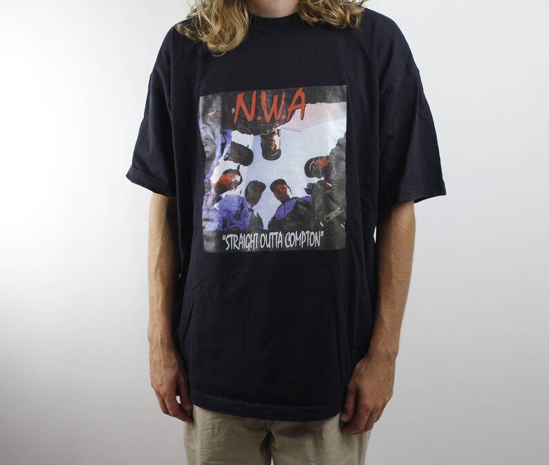 Vintage 1990S Nwa Tee Rare Nwa Straight Outta Compton Rap Album Music T Shirt 90S Singer Artist Tour Shirt Made In Usa Sz 2Xl