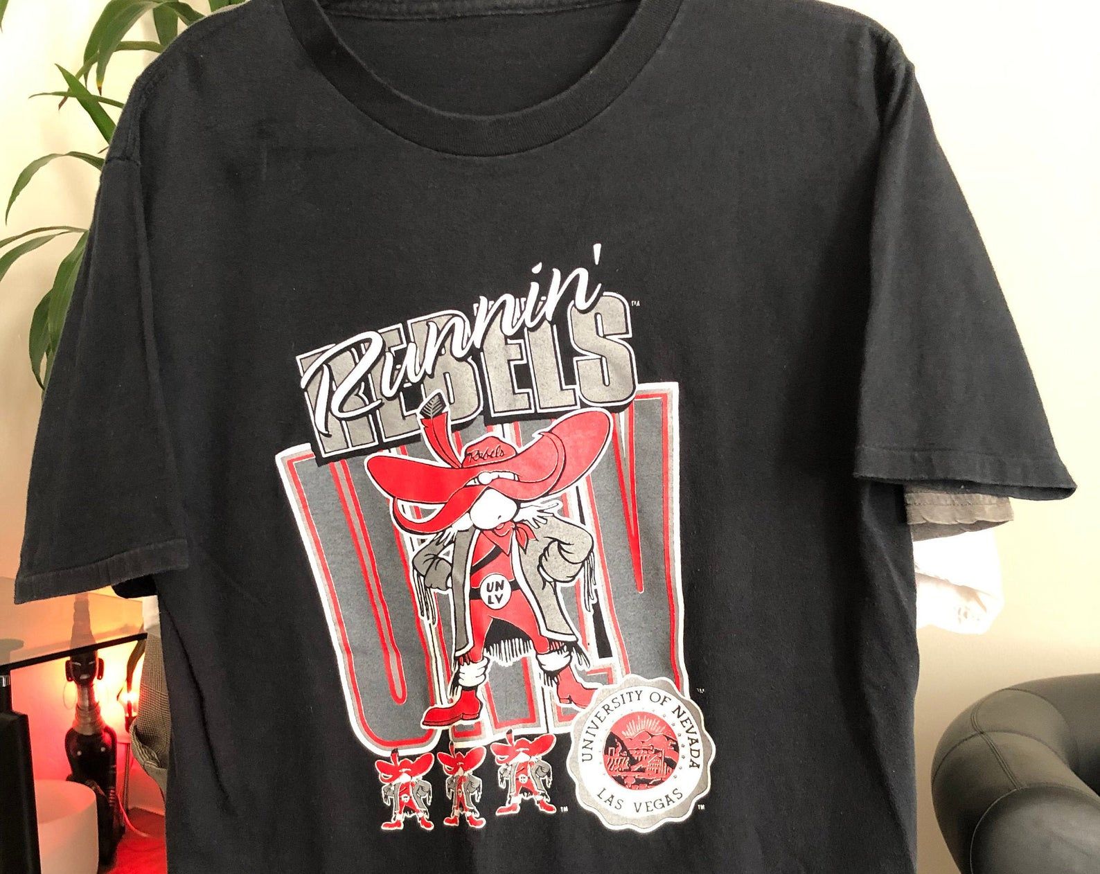 Vintage 1990'S Running Rebels Ulv University Of Nevada Las Vegas Collegiate T-Shirt