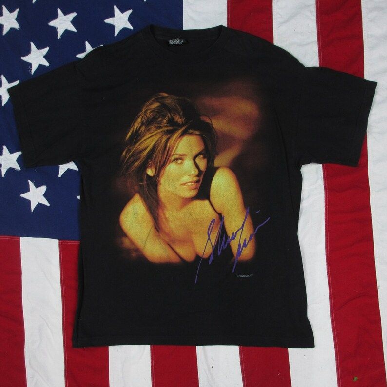 Vintage 1990S Shania Twain Concert T Shirt Medium Large Polygram Promotional Tour Country Pop Canada Faith Hill Reba Mcentire