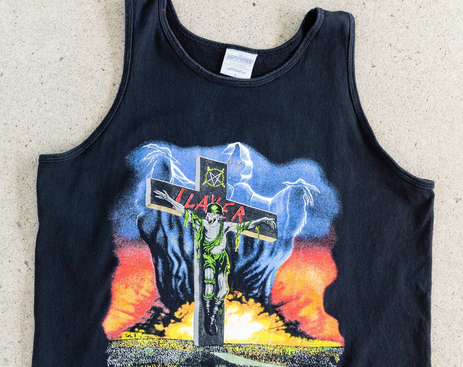 Vintage 1990'S Slayer Seasons In The Abyss T-Shirt Concert Tour Tank Top By Brockum