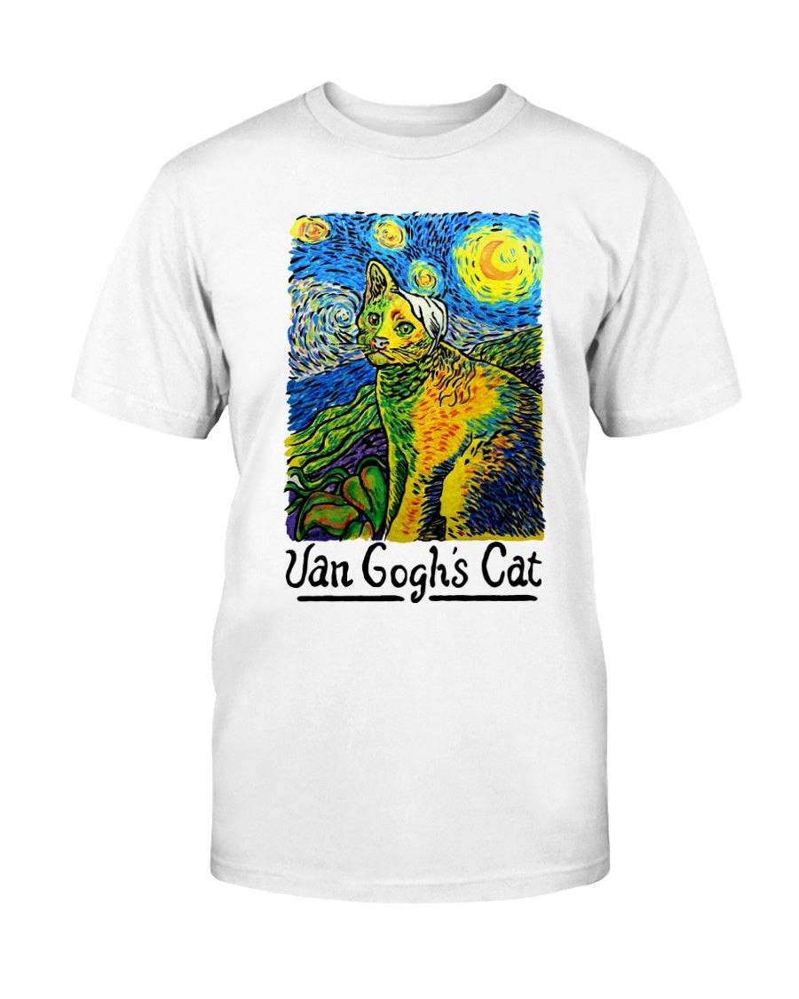 Vintage 1990S Van GoghS Cat T Shirt 210924