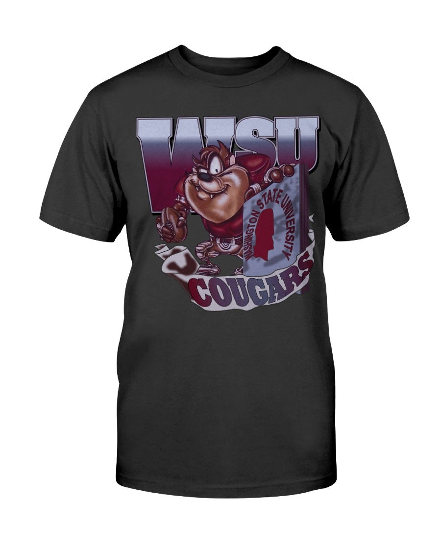 Vintage 1990S Wsu Washington State Cougars Taz Football T Shirt 081121