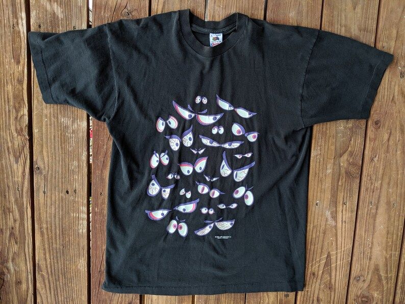 Vintage 1991 Cartoon Eyes Big Printed Tee