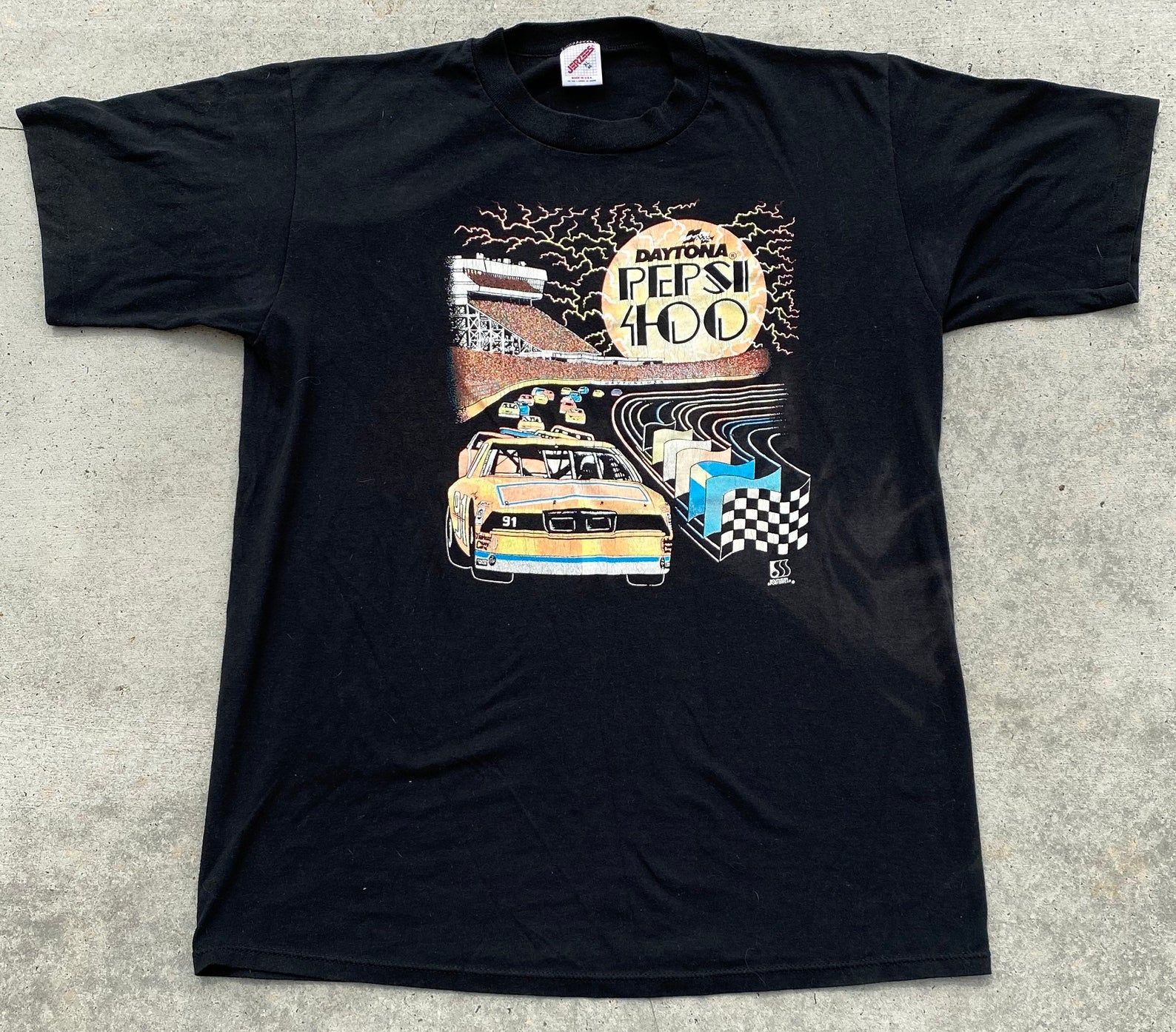 Vintage 1991 Daytona International Speedway Pepsi 400 Nascar Event Tee -