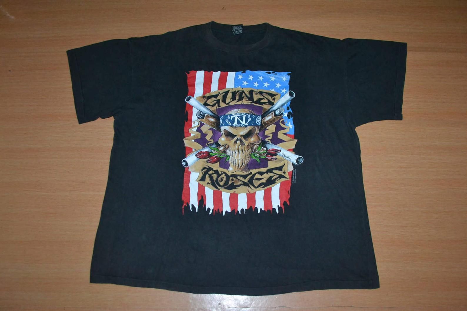 Vintage 1991 Guns N Roses Gnr Use Your Illusion Japan Ocenia Tour Concert Promo Rare T-Shirt Shirt